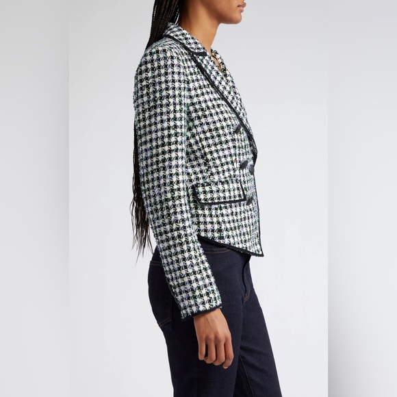 NWT Veronica Beard Diego Dickey Jacket Blue/Pinegrove Multi Professional Size 4 - Picture 5 of 13
